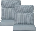 Outdoor High Back Chair Cushion, 2 Pack 44x21 inches Patio Chair Cushions Water Repellent Rocking Cushions Indoor Furniture Seat Pad, Black White Mini Check