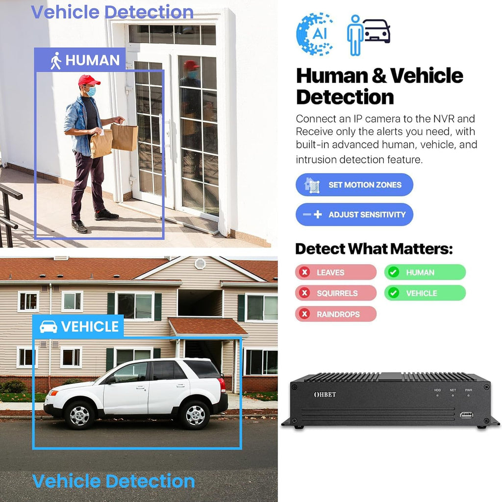 DahuaSecurity Advanced 16Ch 8 PoE Port Digital Video Recorder with 3TB HDD 4K HDMI Output and Smart Surveillance Features NVR for Home Security Camera System (NVR-16ch-8POE-3)