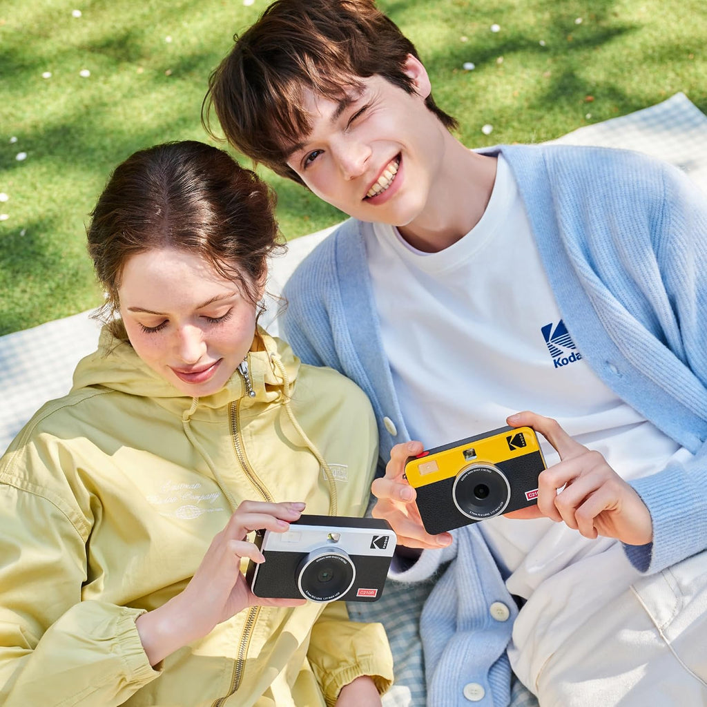 KODAK Mini Shot 2 Retro 2x3' Instant Digital Camera & Photo Printer, 8 Sheets, 2-in-1 Portable Print Camera, Bluetooth Smartphone Printer for iOS & Android, 4PASS Dye Sublimation, Yellow