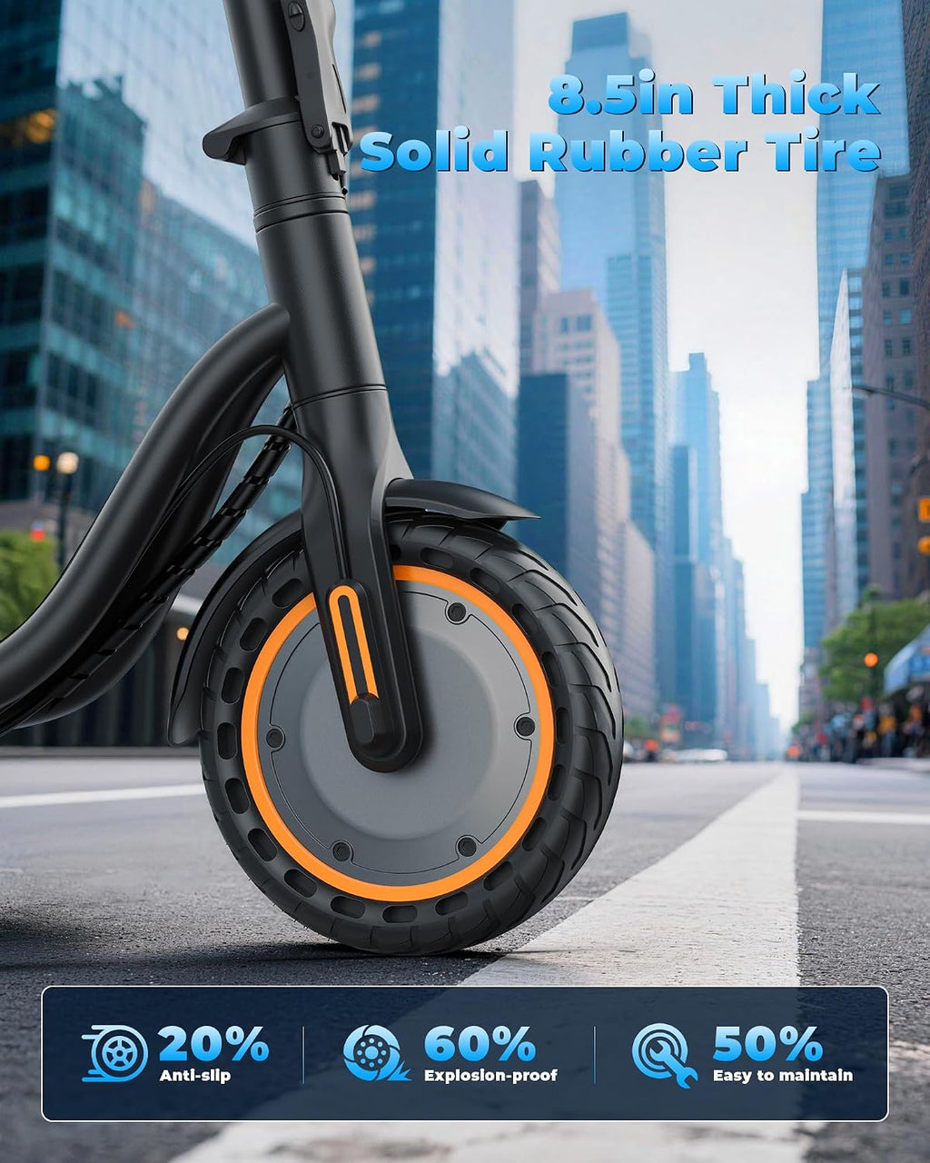 MAXSHOT Electric Scooter for Adults, 8.5/10/14' Tires, 19/22Mph, 350W/500W Motor, 21-28 Miles Range, Folding E-Scooter with Dual Suspension,APP Contro
