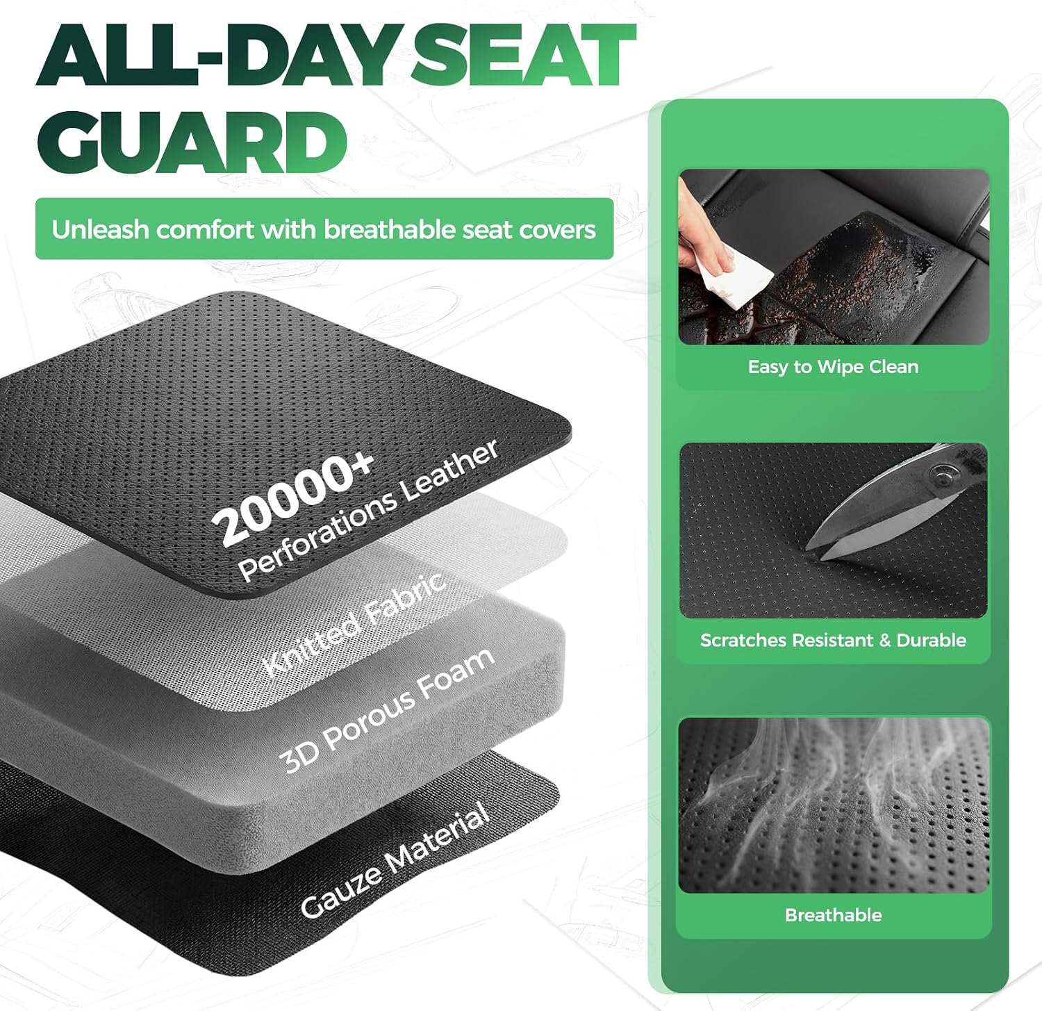 for Jeep Wrangler Seat Covers JK 4 DR 2013 2014 2015 2016 2017, Custom Fit Car Seat Covers Full Set,Waterproof Leather Seat Protector,BlackRed
