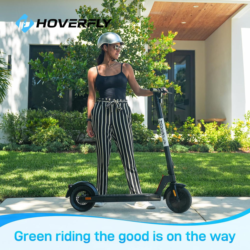 HOVERFLY X1/X3/X5 Electric Scooter for Adults, Anti Flat 8.5'/10'' Solid Tire, Max 10/18/25 Miles Range and 15.5/20Mph Speed Power by 250W/500W Motor, Foldable Commuting E Scooter with EABS&Disc Brake