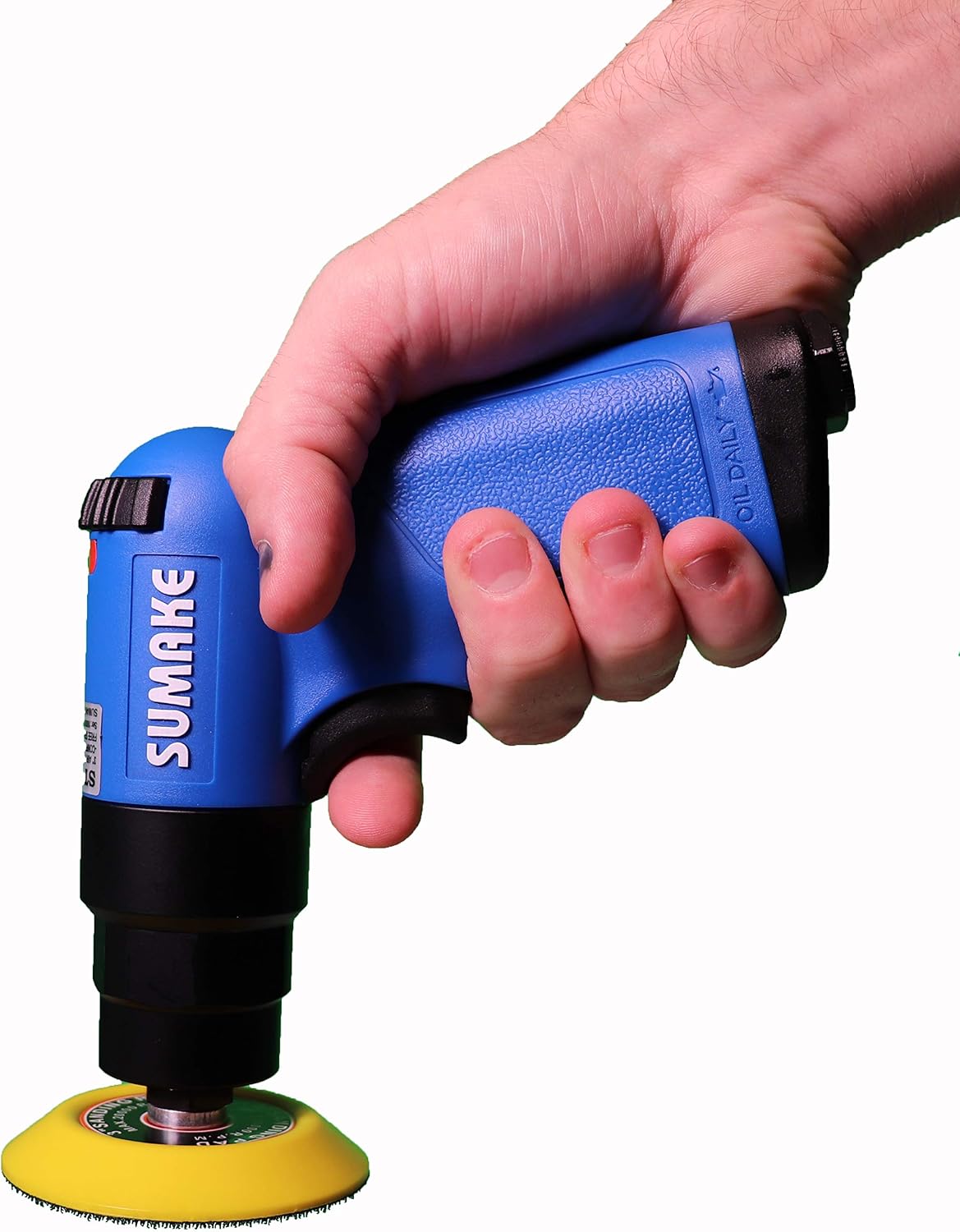 3 inch Mini Pistol Grip Air Polisher and Sander, Pistol Grip, 2100 RPM, Composite Housing, (Sumake ST-C121)