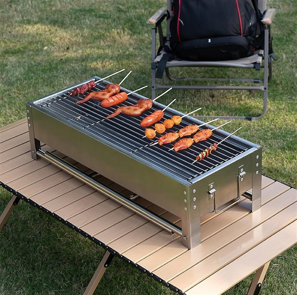 Portable Charcoal Grill Outdoor Indoor Barbecue Charcoal Grill Household Portable Foldable Grills for Camping BBQ Grill for Outdoor(95 * 30 * 80cm)