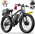 Electric Bike for Adults, Peak 5000W Ebike Dual Motor 52V32Ah 100Miles Range, 40-45MPH Electric Bike, 24'/26' x4.0 Fat Tire, Hydraulic Disc Brake, Electric Mountain Bicycle, UL 2849