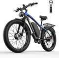 Electric Bike for Adults,Peak 6000W Dual Motor Ebike, 52V 32AH 30-100 Miles Up to 45 M P H 26' Fat Tire 7 Speed Electric Mountain Bike All Terrain Front Suspension Electric Bicycles
