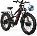Seemoon 4000W Dual Motor Electric Bike for Adults,36 MPH Max up to100-Miles,52V 20Ah Battery & 160 Nm ,26' Fat Tire Mountain Ebike for Men Women,Full Suspension E-bike for Commuter Hunting Off-Road