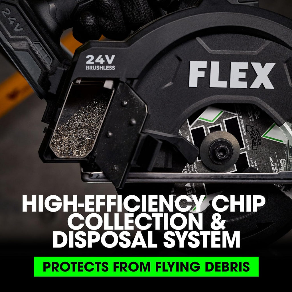 FLEX 5-7/8-inch Cordless Metal Cutting Circular Saw Tool Only, Battery and Charger Not Included - FX2461-Z