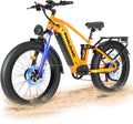 Electric-Bike for Adults, Dual-Motor-Ebike Hunting-Ebike 5000W, 60V 32AH Long Range Dirtbike, Fat-Tire-Electric-Bicycle, Full Suspension for Off-Road Snow Sand
