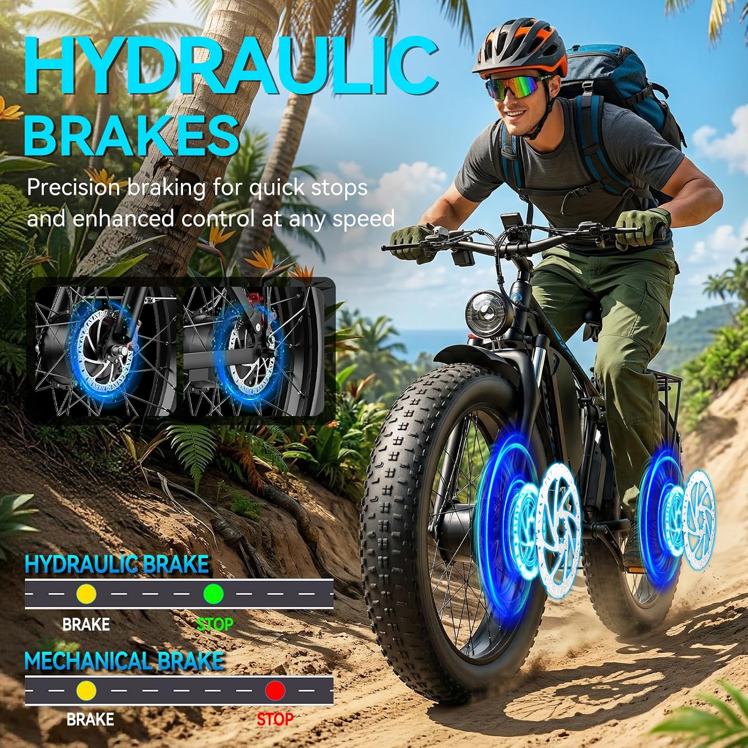 9000W Peak Electric Bike for Adults,58V Max-Output 1972Wh Dual Motor Ebike,47MPH 105Miles Range,24' x4.0 Fat Tire Hydraulic Disc Brake Full Suspension E-Bike for Mountain Snow Commuter