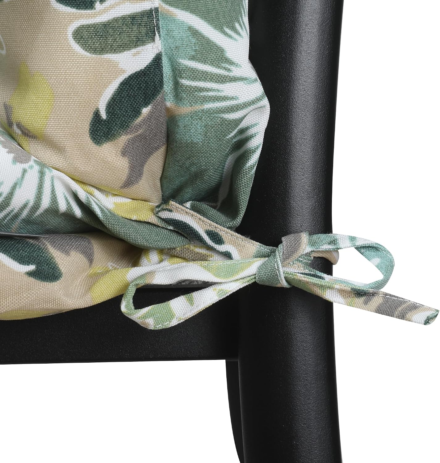 Magpie Fabrics Patio Tufted High Back Chair Cushion 2 Count, Waterproof Fade Resistant Indoor Outdoor Deep Seating Rocking Chair Swing Seat/Back Cushions - Green Floral