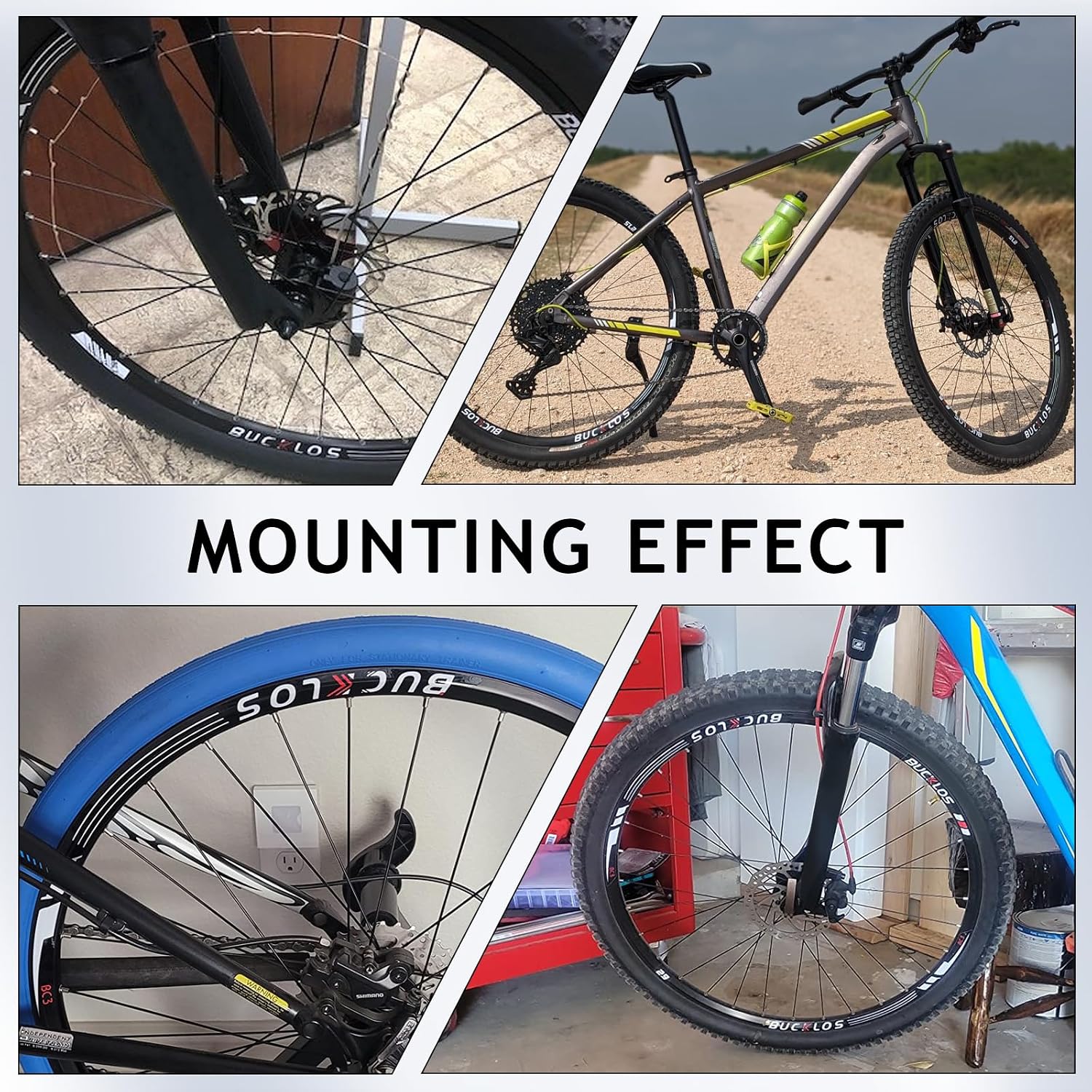 BUCKLOS MTB Wheelset 26' 27.5' 29' Quick Release Disc Brake 32H Mountain Bike Wheels, High Strength Aluminum Alloy Rim Black Bike Wheel, Suitable 8-10 Speed Cassette Mountain Bike Wheelset