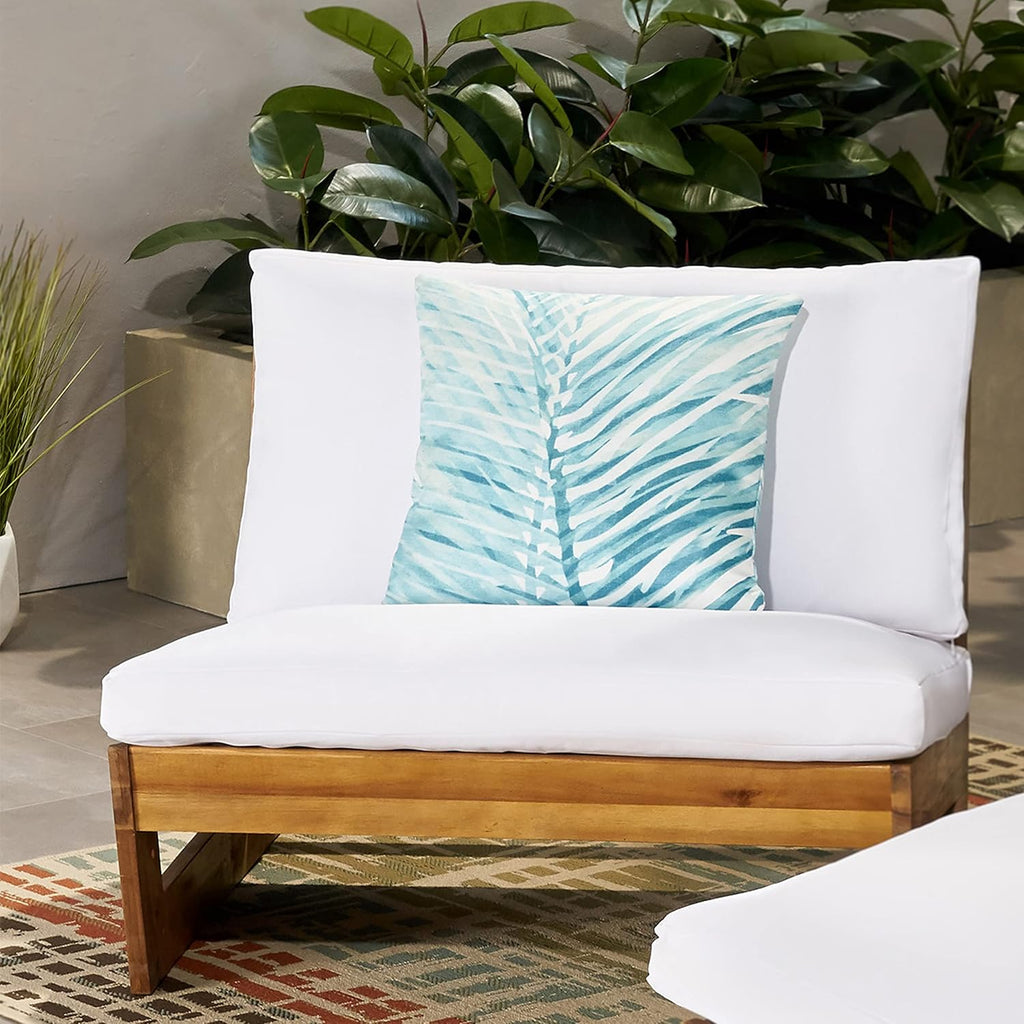 Sherwood Outdoor Club Chair with Cushions - Acacia Wood - Teak/White