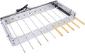 Stainless Steel Electric Skewer Barbecue Turner, Automatic and Electric Rotating Kabob Grill with 10pcs Skewers, Adjustable Width, Kebab Machine for Outdoor Family Events