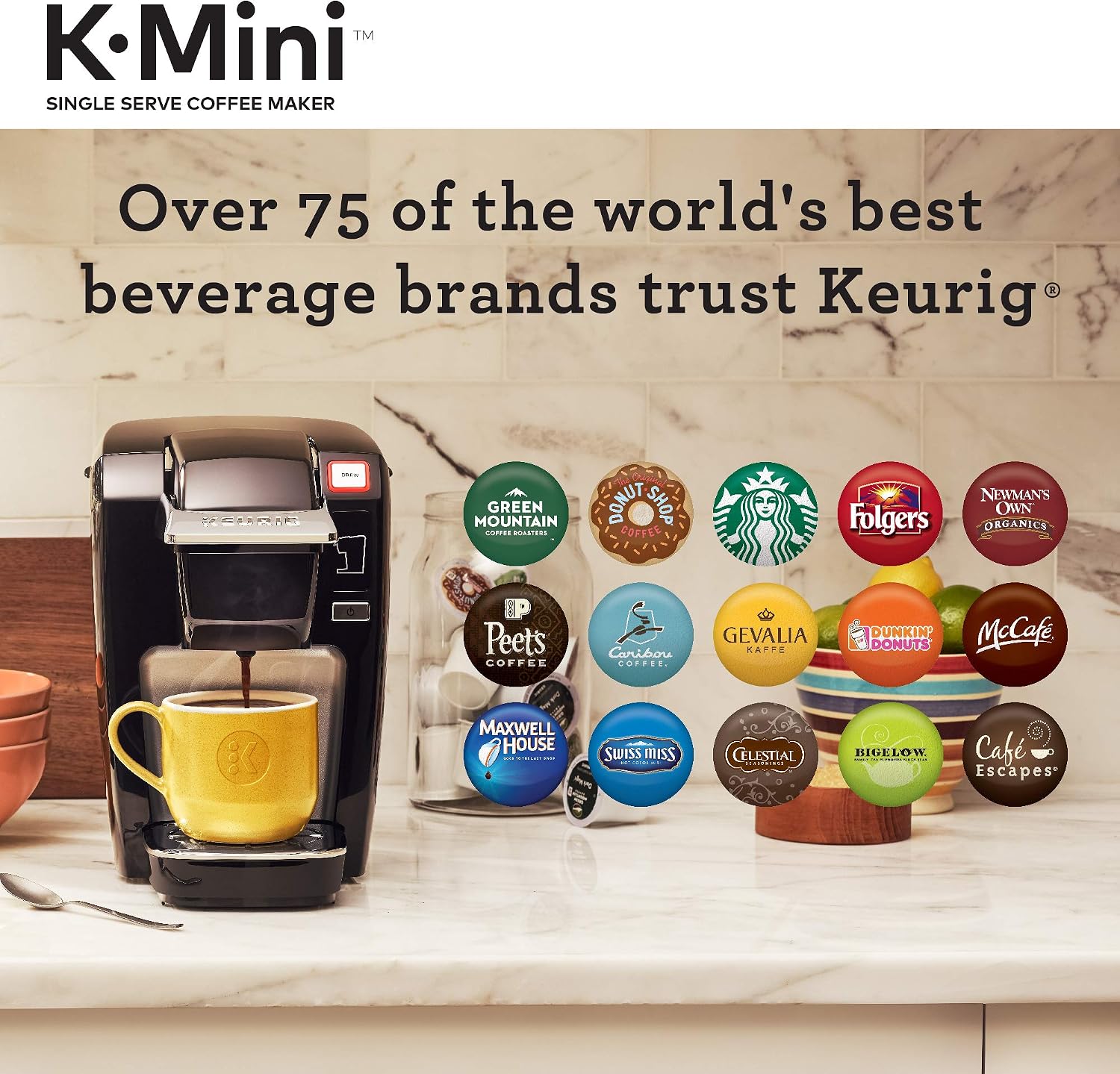 Keurig K-Mini K15 Single Serve, K-Cup Pod Coffee Maker, Black