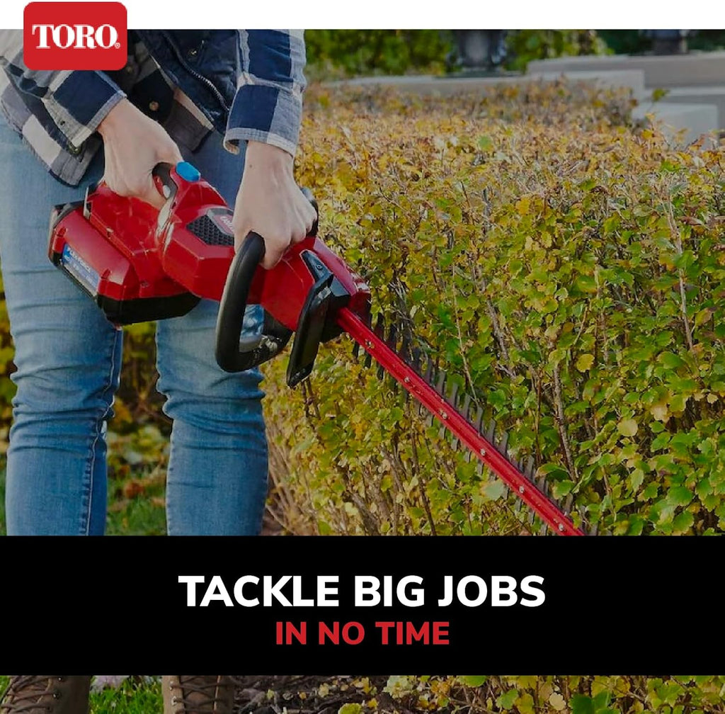 Toro Flex Force 60-Volt Max 24-Inch Cordless Hedge Trimmer with 2.5-Ah Battery and Charger