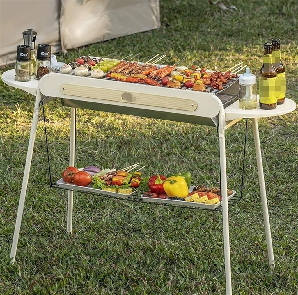 Portable Charcoal Grill Outdoor Barbecue Grill Portable Charcoal Grill Foldable Grill for Camping BBQ Grill for Outdoor