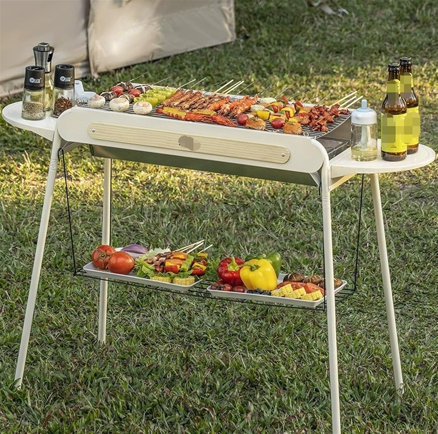 Portable Charcoal Grill Outdoor Barbecue Grill Portable Charcoal Grill Foldable Grill for Camping BBQ Grill for Outdoor