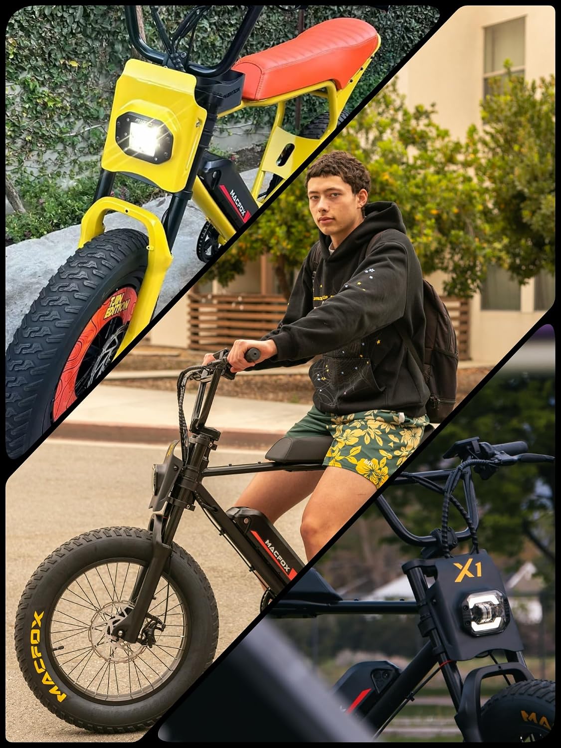 MACFOX X7 Electric Bike for Adults, 750W EBike with Hydraulic Brakes, 48V 13Ah Removable Battery 30 Mile Range, Upgraded 20x5.0 Rear Fat Tire for School/City/Town Commuting (UL2849 & Class-2)