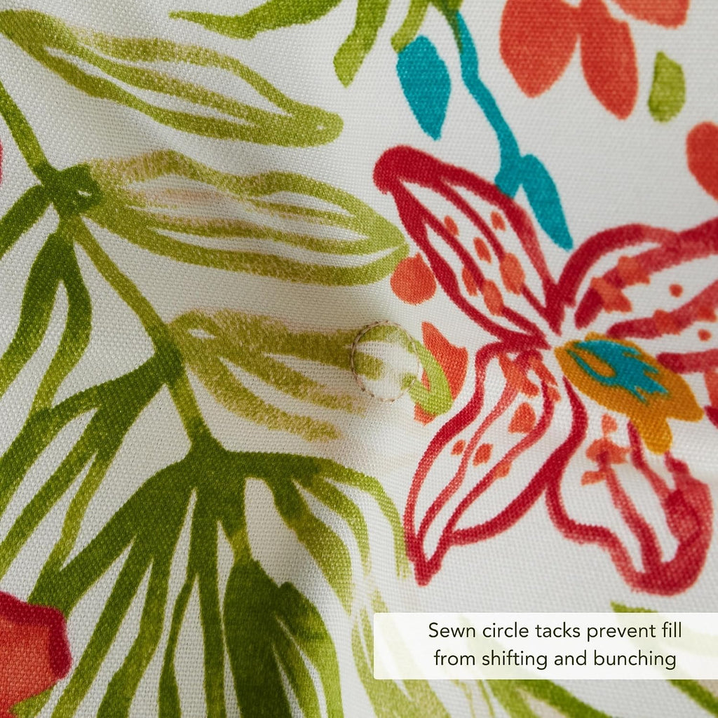 Greendale Home Fashions Outdoor 44x22-inch High Back Chair Cushions (Set of 2), Garden Floral
