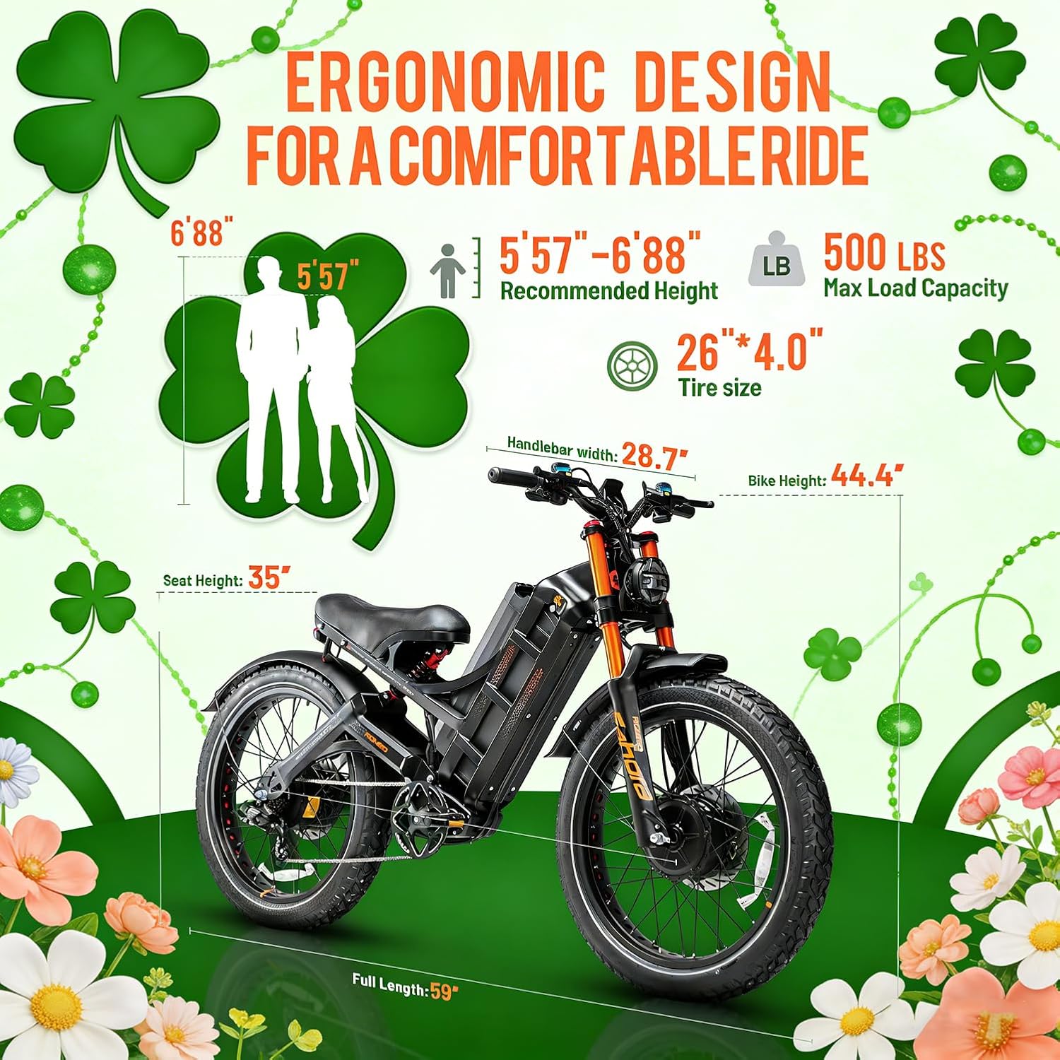 eAhora 2026 Romeo Pro 3 50MPH Electric Bike for Adults 5600W Dual Motor E Bike 60V/80Ah 250 Miles Long Range Electric Bicycle,26 * 4.0 Fat Tire Full Suspension Electric Mountain Bike Delivery Commute