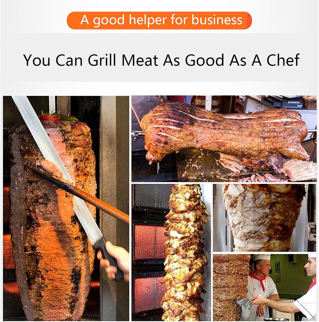 Electric Vertical Rotisserie, Shawarma Broiler, Kebab Grill Machine, Rotating Grill with Adjustable Temperature, for Home Restaurant Kitchen