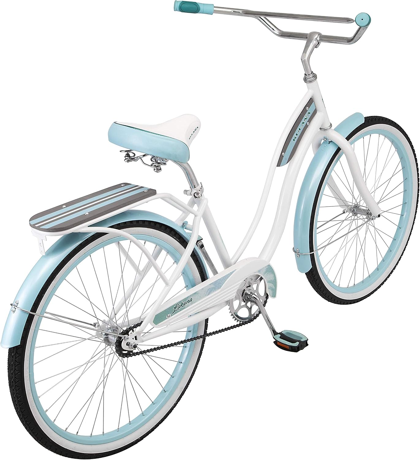 Kulana Lakona Shore, Tide or Wave Cruiser Bike, 20, 24 or 26 Inch Bike for Adults and Youth, 7 or Single Speed Beach Cruiser Bicycle, Rear Coaster Brake, Extra Wide, Cushioned Seat, Fenders