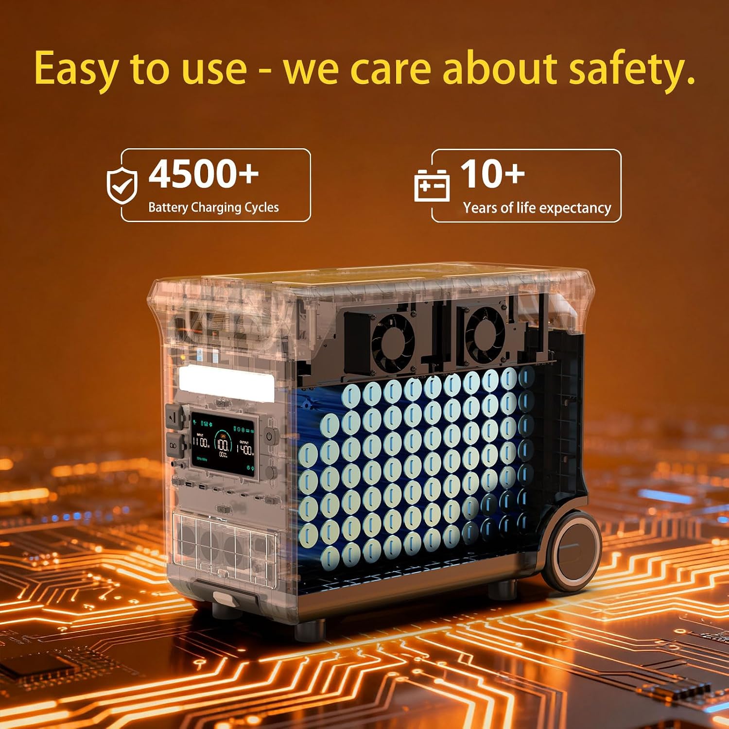 SolarPlay Portable Power Station, 3600W Power Station LiFePO4 Battery Solar Generator for Home Backup, Power Outages, and Camping