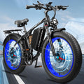Peak-9000W-Dual-Motor-Ebike Adults Men, 52V 34Ah 1768Wh Battery,24' x 4.0' Fat-Tire- Electric-Mountain-Bicycle 47MPH Full-Lockable-Suspension-Ebike 105 Miles Range Hydraulic Disc Brake