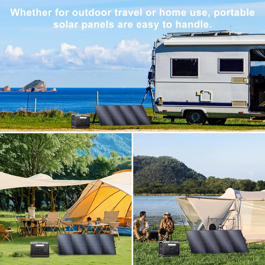 400 Watt Portable Solar Panel, 23.4% High Conversion Foldable Solar Panel Suitable for Solar Generator,IP67 Waterproof (400W*2)