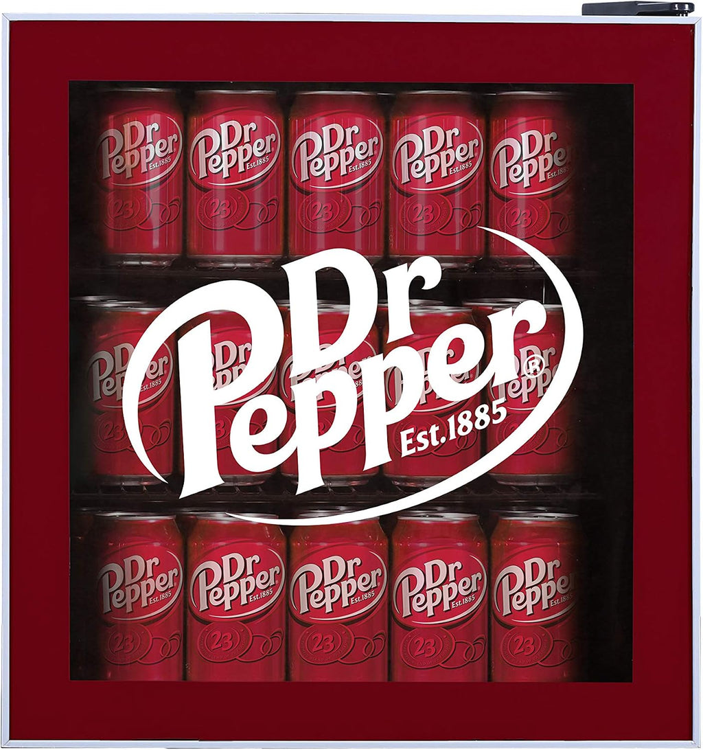 CURTIS MIS169DRP DR. Pepper 50 Can Beverage Cooler, Glass Door, 1.8 cu ft, Maroon