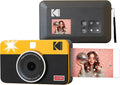 KODAK Mini Shot 2 Retro 2x3' Instant Digital Camera & Photo Printer, 8 Sheets, 2-in-1 Portable Print Camera, Bluetooth Smartphone Printer for iOS & Android, 4PASS Dye Sublimation, Yellow