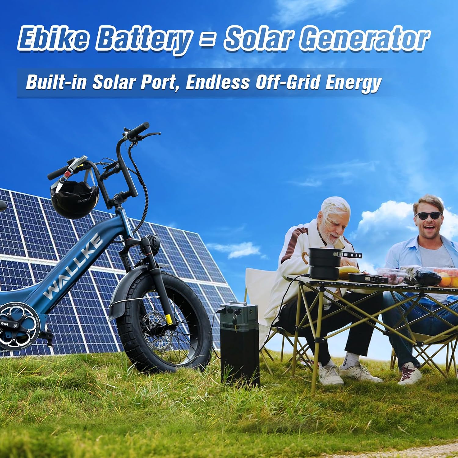 Wallke H7 Ultra 4000W 2-in-1 Electric Bike with 2640Wh Portable Power Station, 48V 55Ah Removable Battery, 37MPH Off-Road Fat Tire E-Bike for Adults, Fast E-Bike UL2849 Compliant