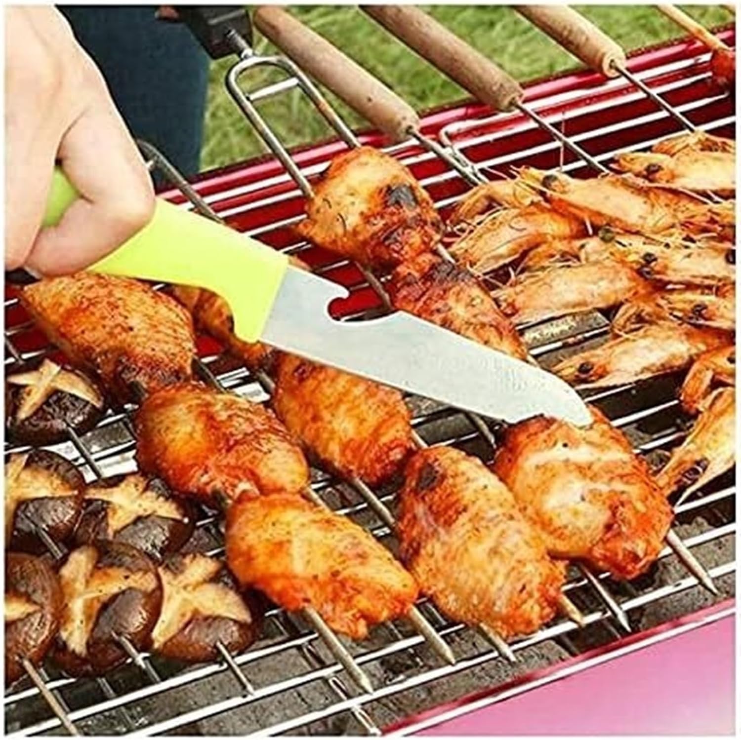 Portable Charcoal Grill Grill Outdoor Barbecue Grill Stainless Steel Charcoal Picnic Barbecue Camping Backyard BBQ Grill for Outdoor
