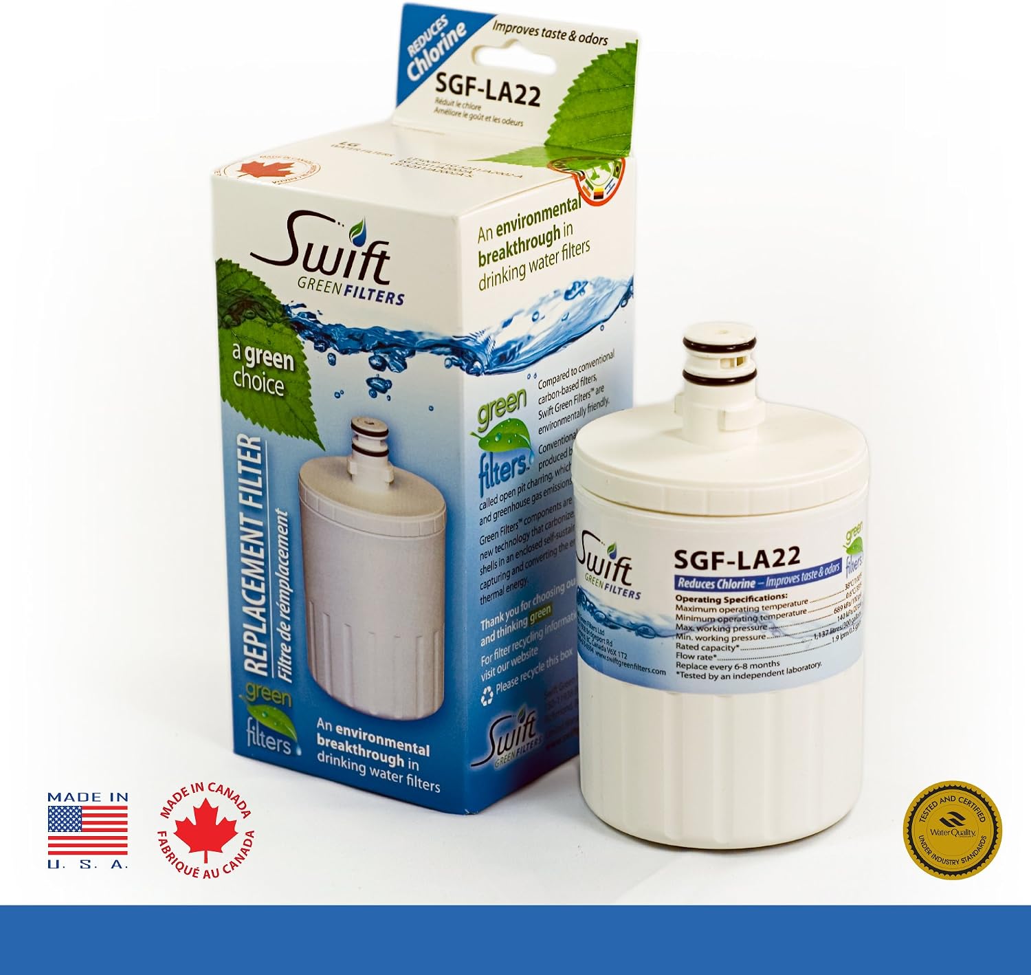 Swift Green Filters SGF-LA22 (6 Pack) LT500P, 5231JA2002-A, 5231JA2002, 5231JA2002A-S LG Replacement Water Filter