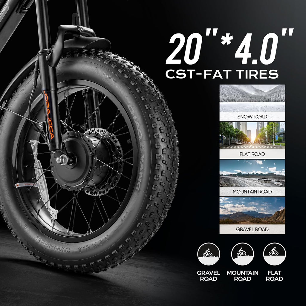 (2025 Upgraded) EAhora X7 Peak 3000W Dual Motor Electric Bike for Adults 48V 20A 30-33MPH Dual Hydraulic Brakes Ebike 80-120Miles Longe Range Fat Tire Electric Bicycle for Man and Woman