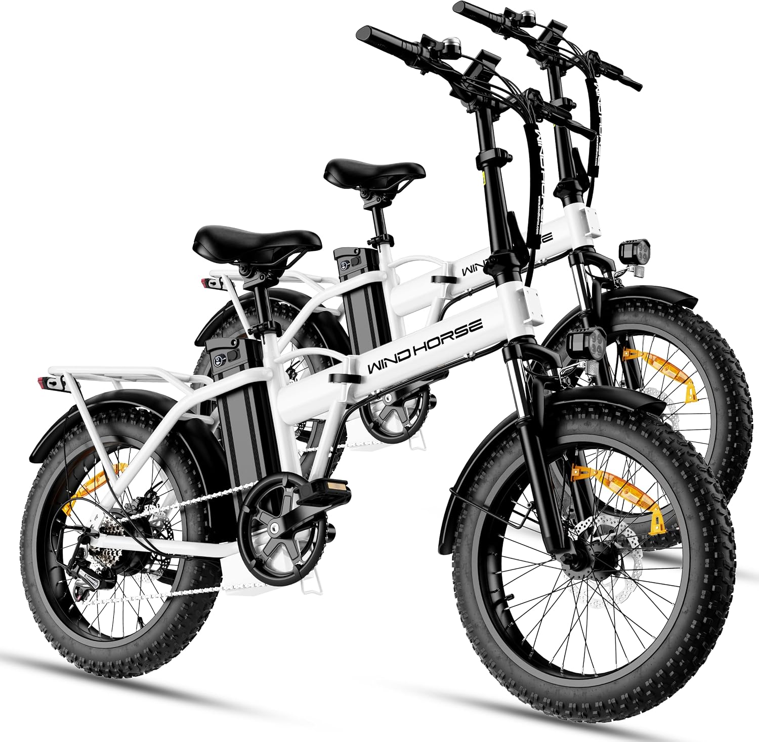 Foldable Electric Bike, Peak 983W Motor Ebike, 40-70 Miles & 20 MPH, 48V Removable Battery, 20' Fat Tire All-Terrain Electric Bicycle for Adults with 7-Speed, Suspension, Rear Rack, UL2849 Certified