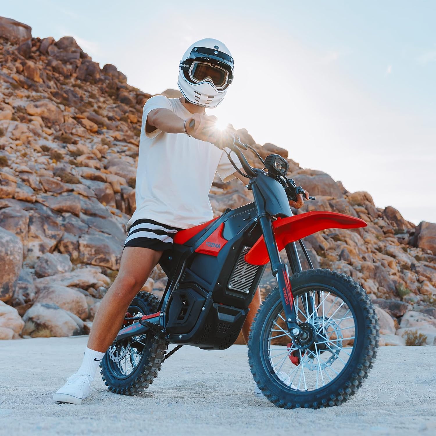 Yozma IN10 Electric Dirt Bike, 2600W 40MPH Electric-Motorcycle with 48V/23AH Battery Ebike, Full Hydraulic Brakes and Suspensions Mountain Off-Road E Dirt Bike, for Teens & Adults