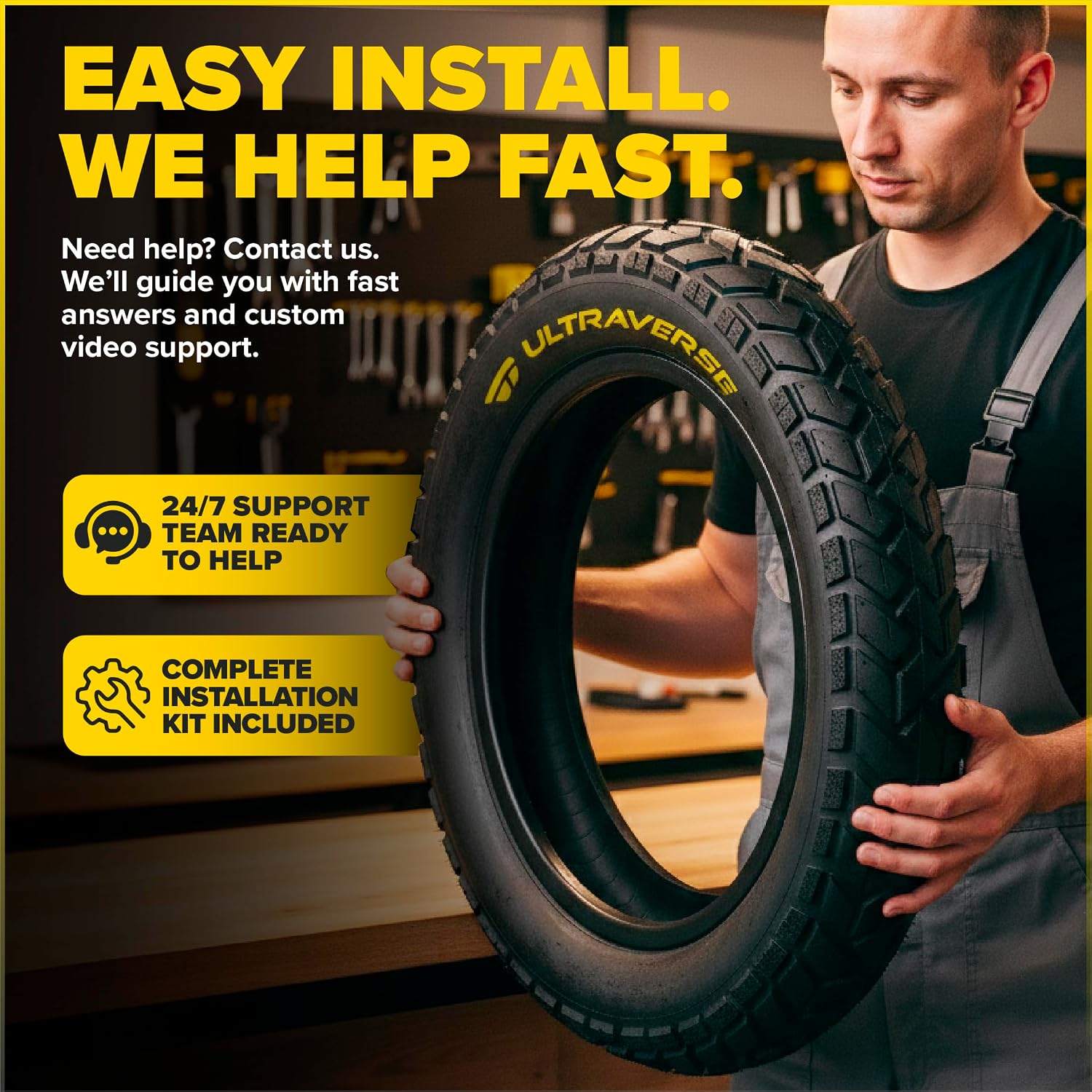 ULTRAVERSE 20x3.0 E-Bike Fat Tire - Robust, High-Performance 20inch Fat Tyre for MTB and Ebikes, Durable All-Terrain Directional Tread, Superior Density for Street & Trail Adventures-2 Units