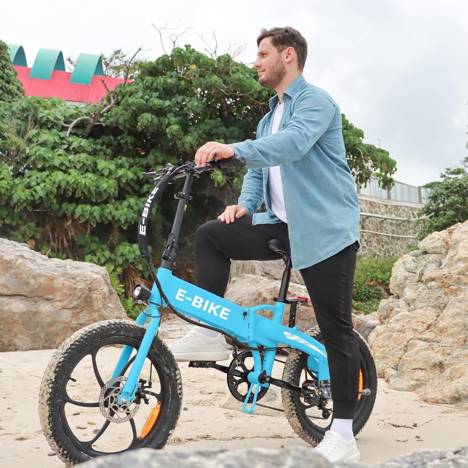 Axiniu 20' Folding Electric Bike丨850W Electric Bikes for Adults丨48V 13Ah Portable Battery丨48.5Lbs Lightweight Folding E-Bike丨60 Miles Range丨25mph Speed - Class 2 Fat TIre Ebike