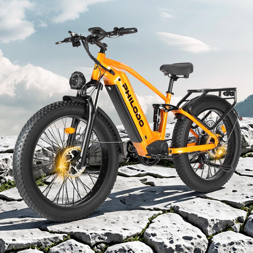 Electric-Bike for Adults, Dual-Motor-Ebike Hunting-Ebike 5000W, 60V 32AH Long Range Dirtbike, Fat-Tire-Electric-Bicycle, Full Suspension for Off-Road Snow Sand