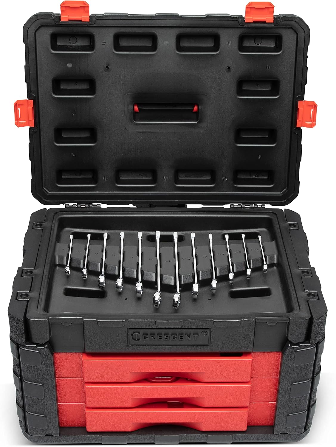 Crescent 229 Piece 1/4', 3/8' & 1/2' Drive Mechanics Hand Tool Set with 3 Drawer Storage Case - CTK229C