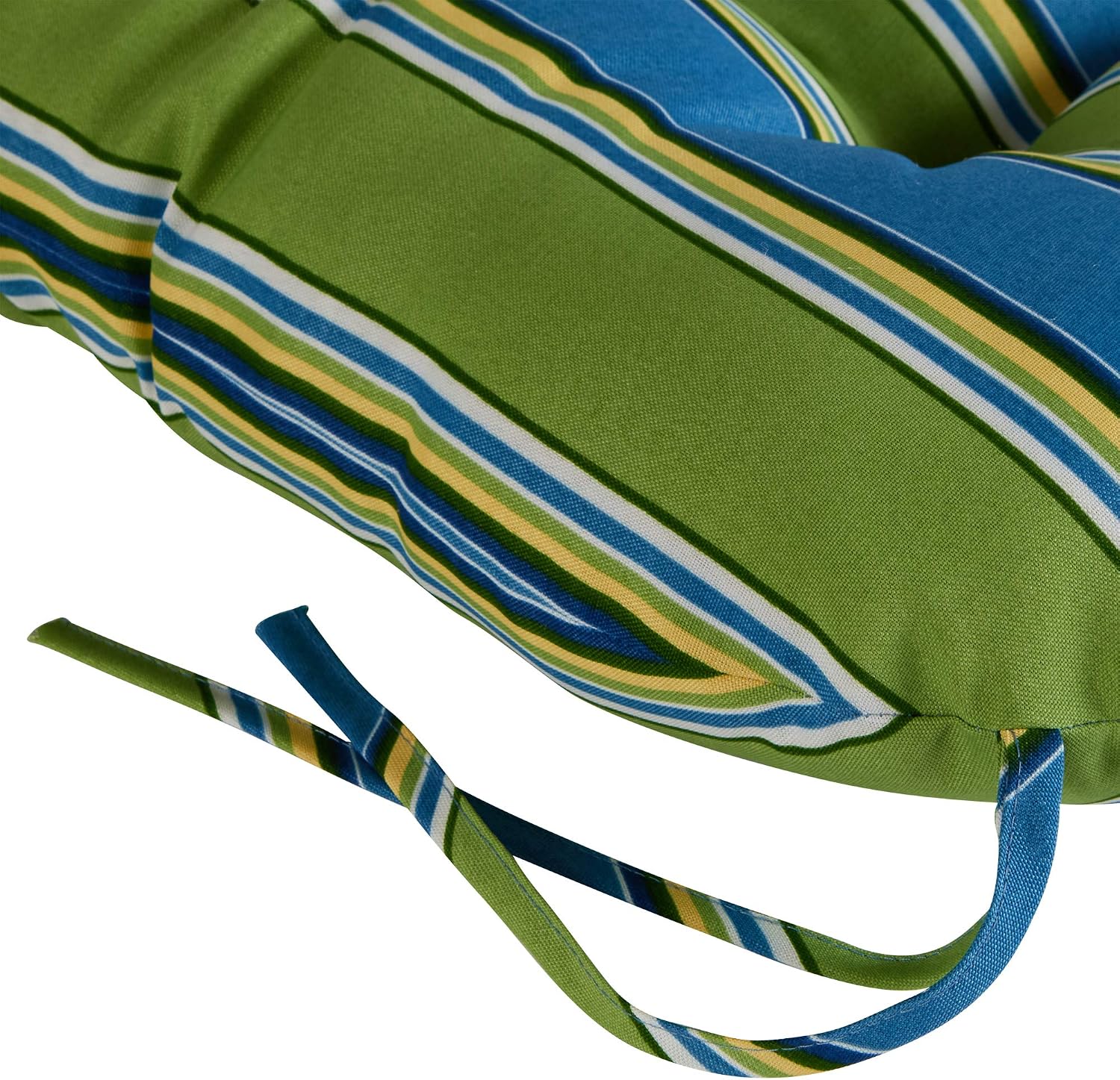 Greendale Home Fashions Outdoor 42x21-inch Seat/Back Chair Cushion (Set of 2), Belize Stripe