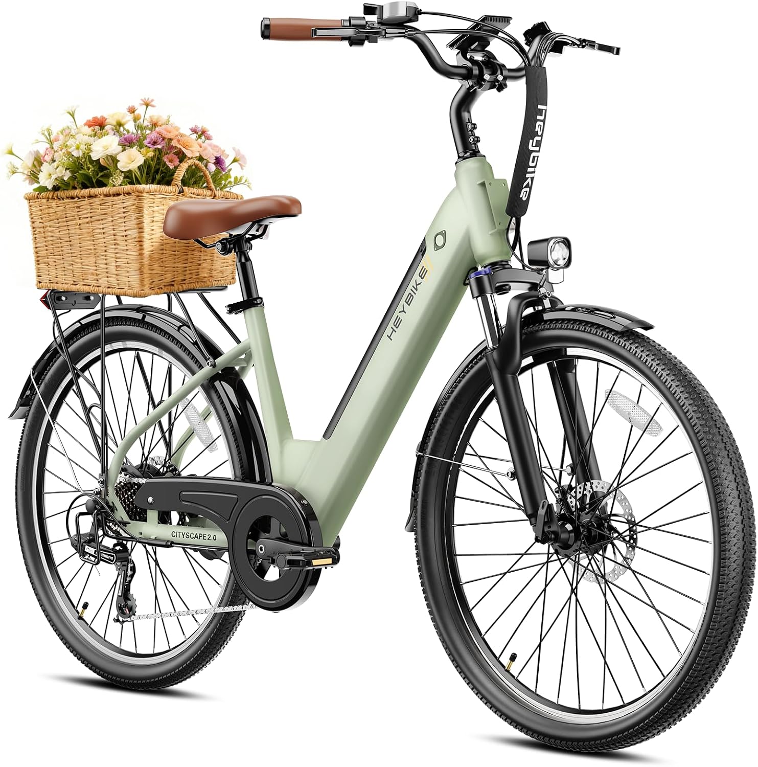 Heybike Cityscape 2.0 Electric Bike for Adults with Peak 1200W Motor, 468Wh Removable Battery, 50Miles 26' Electric Commuter Bike, 7-Speed,UL Certified