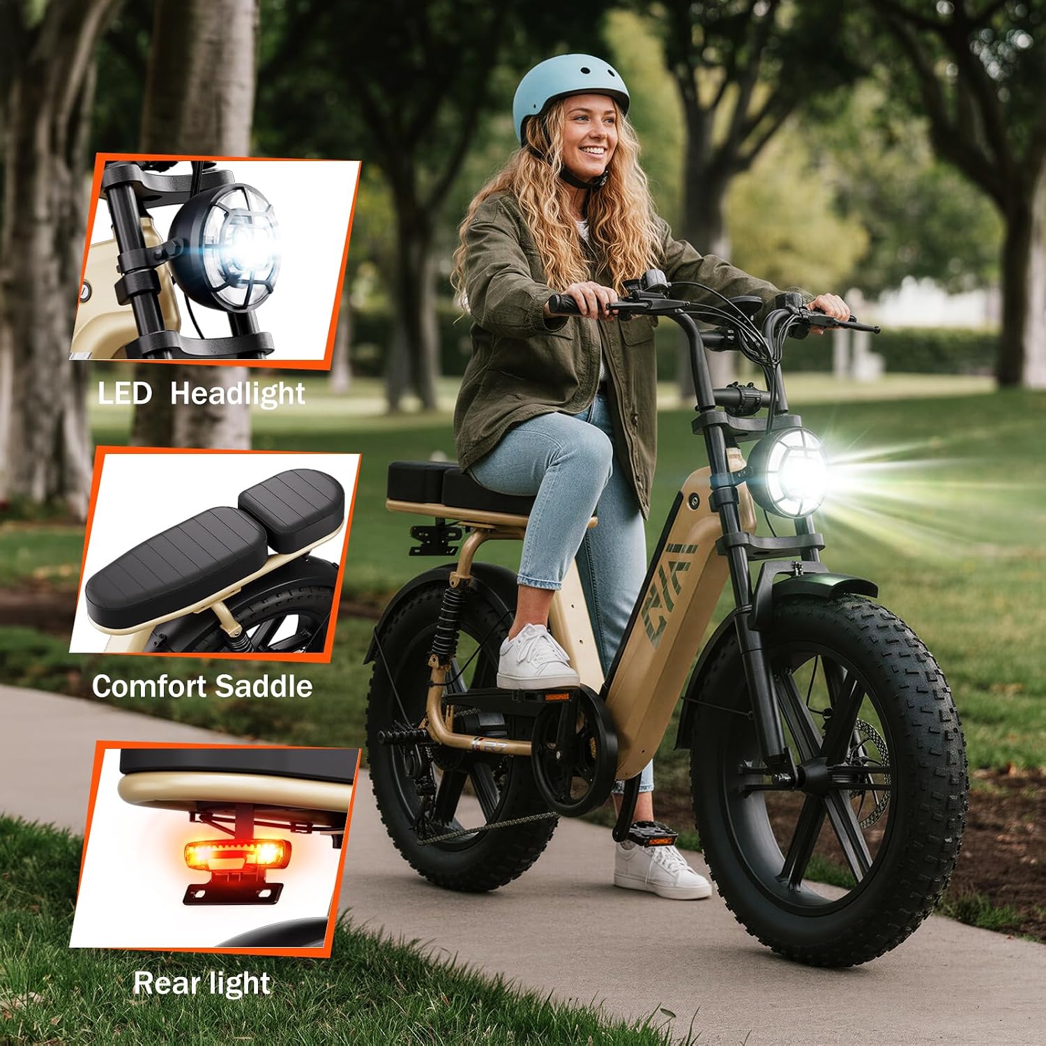 TST Electric Bike for Adults 1500W Peak 20' Fat Tire All-Terrain E-Bike 60 Miles Electric Dirt Bike for Road Sand Mountain Snow - 48V 15AH Battery Powered Electric Motorcycle for Adventure