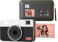 Kodak Mini Shot 2 Retro 4PASS 2-in-1 Instant Digital Camera and Photo Printer (2.1x3.4 inches) + 8 Sheets, White