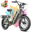 eAhora Juliet Pro 2/Juliet Electric Bike for Adults 5400W/1200W Dual Motor Electric Bicycle 43MPH 60V 70Ah 220+Miles Long Range 20' Fat Tire Full Suspension Mountain E-Bike with APP Control