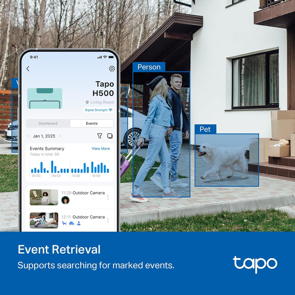 Tapo CentralHub for Smart Home Devices – Connect up to 16 Tapo Cameras & 64 Sub-G Sensors, 16GB Built-in Storage + 2.5'' SATA Expandable Storage Option, Improves Camera AI Accuracy - H500
