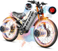 eAhora 2026 Romeo Pro 3/2 50-46Mph Electric Bike for Adults 5600W/4000W/2500W Dual Motor Ebike 60V/80Ah 52V/70Ah Long Range Fat Tire Full Suspension Electric Mountain Bicycle