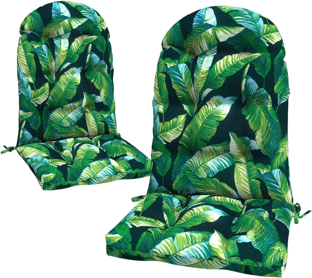 LVTXIII Outdoor Adirondack Chair Cushions, 44x19x4 Inch Non-Slip High Back Rocking Chair Cushion, Tufted Seat Cushion for Patio Furniture, Set of 2, Hanalei Lagoon